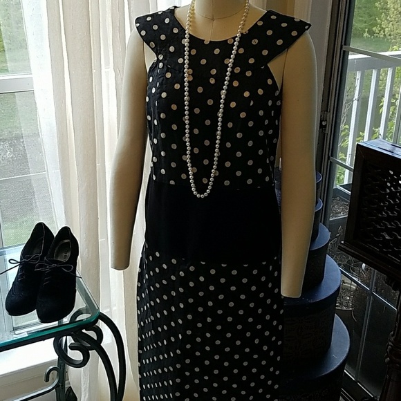 Unique YOON YOUNG VINTAGE 80's Polk-a-dot shift dress - Picture 2 of 9